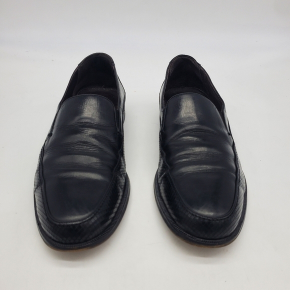 Mezlan Shoes Men 10M Slip On Loafers Leather Black Vintage 225230